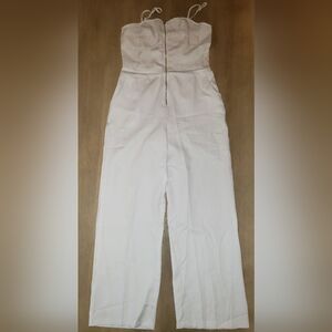 White High-Waist Wide Leg Pants